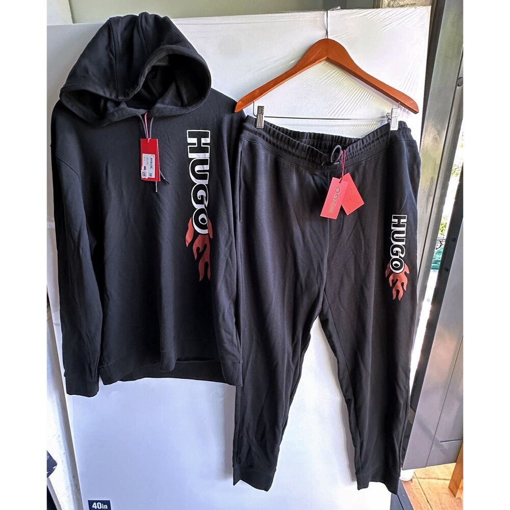 NWT $306 HUGO BOSS MEN'S TRACKSUIT  XL SET Detfaster + Durbojet HOODIE Jogger